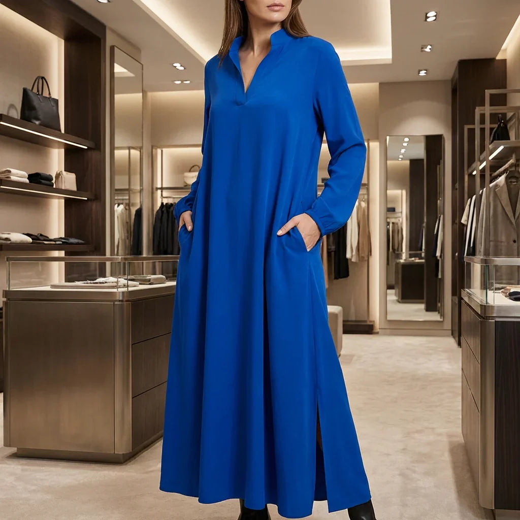 Lúmina™ Textured Premium Knit Dress with Elegant Neckline