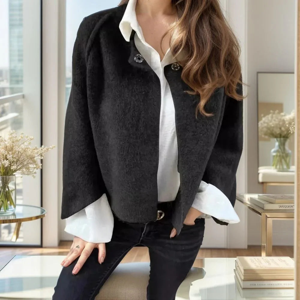 Claire™ Coat in Wool with a Velvety Touch / Warmth and Elegance for Cold Days!