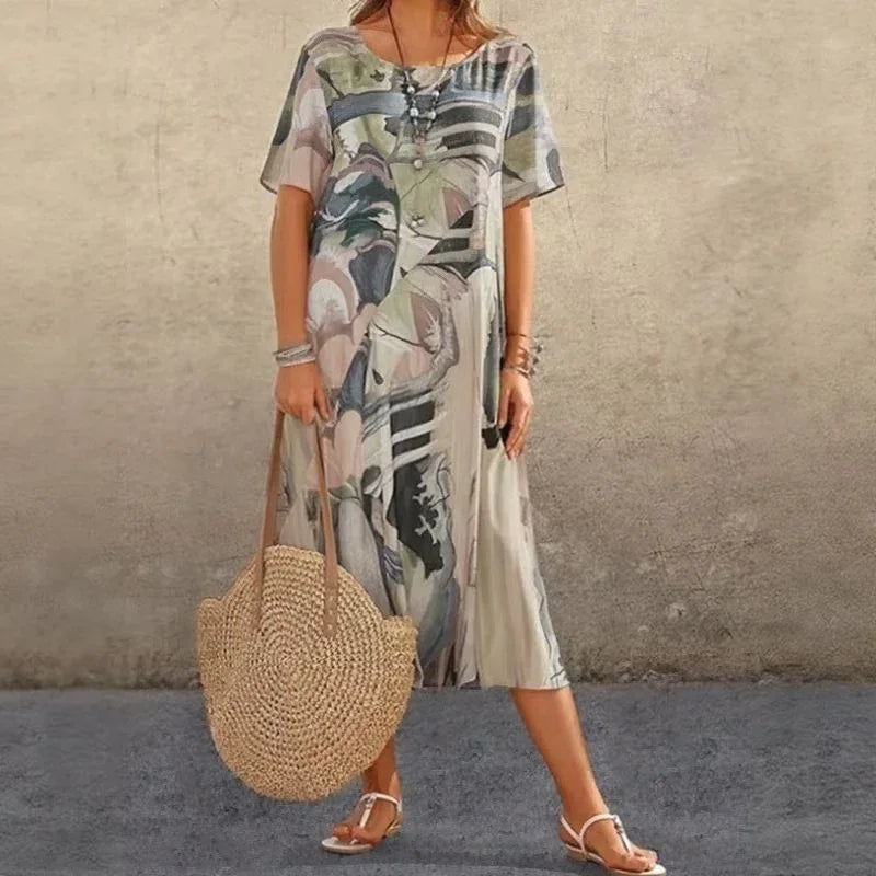 Gallery™ Dress in Contemporary Abstract Print / The Style that Turns You into a Work of Art!