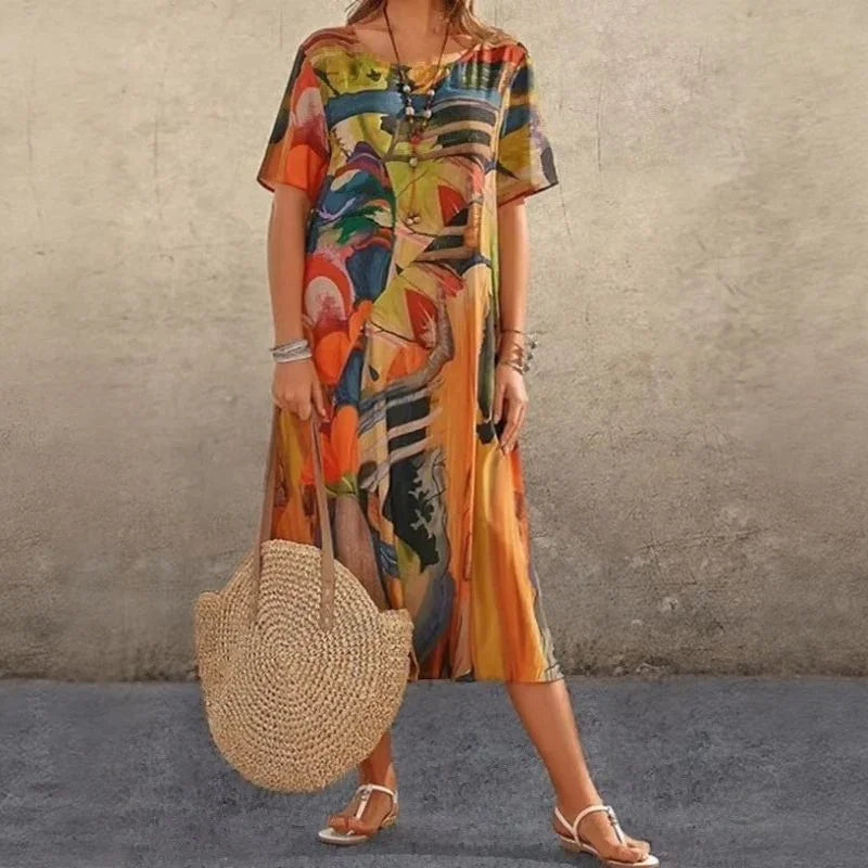 Gallery™ Dress in Contemporary Abstract Print / The Style that Turns You into a Work of Art!
