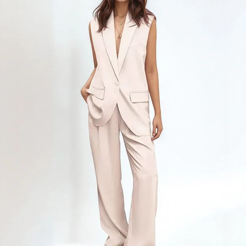 Antoinette™ Set with Tailored Vest and Long-Legged Pants / Classic, Feminine, and Unforgettable!