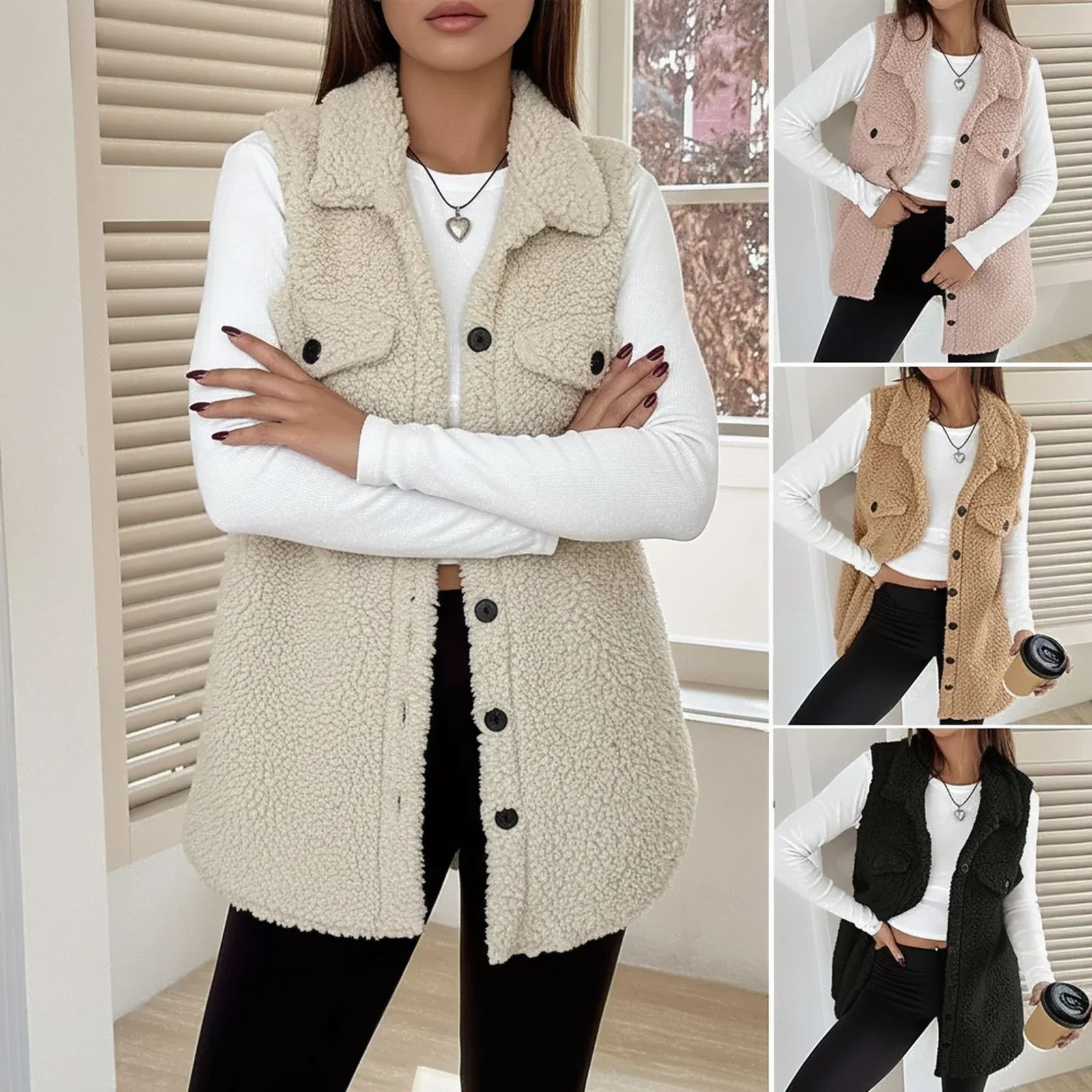 Aspen™ Vest in Premium Sherpa with Elongated Design / Stylish Coziness for Cold Days!