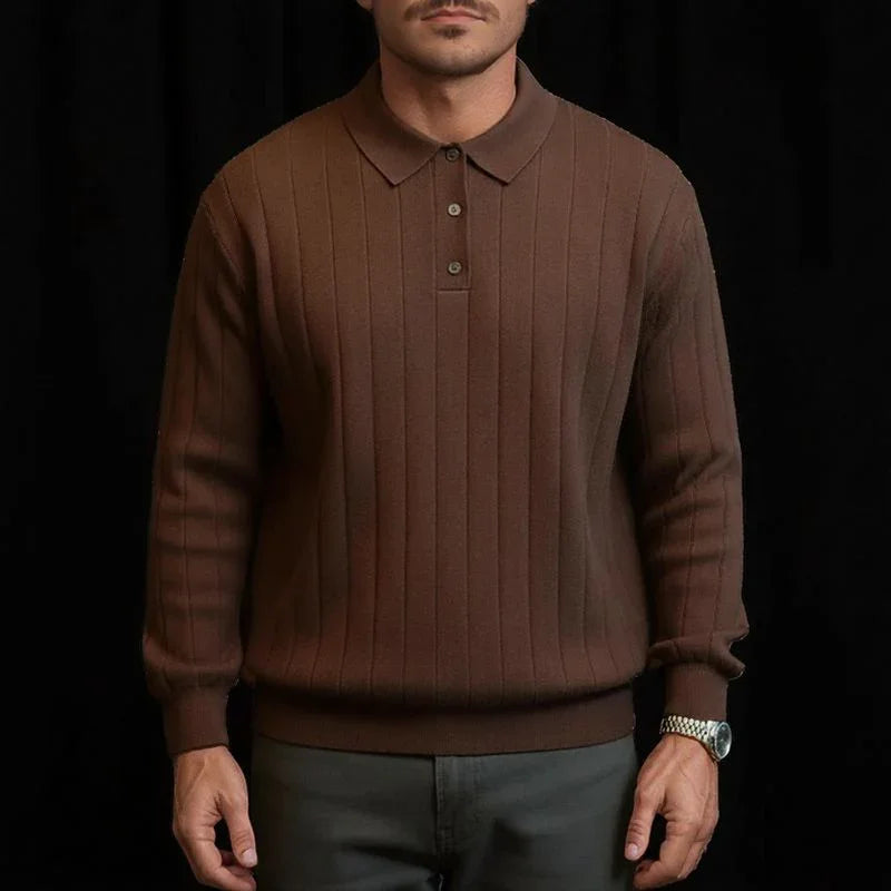 Valenor™ Polo Shirt in High-Quality Ribbed Viscose / Sophisticated Presence for the Man of Presence!