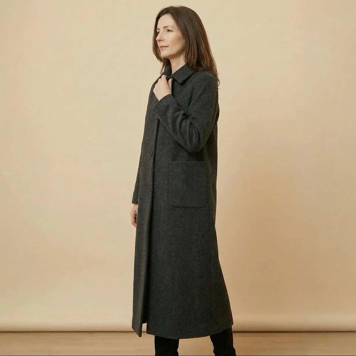 Lucerne™ Structured Wool Coat with Classic Long Cut