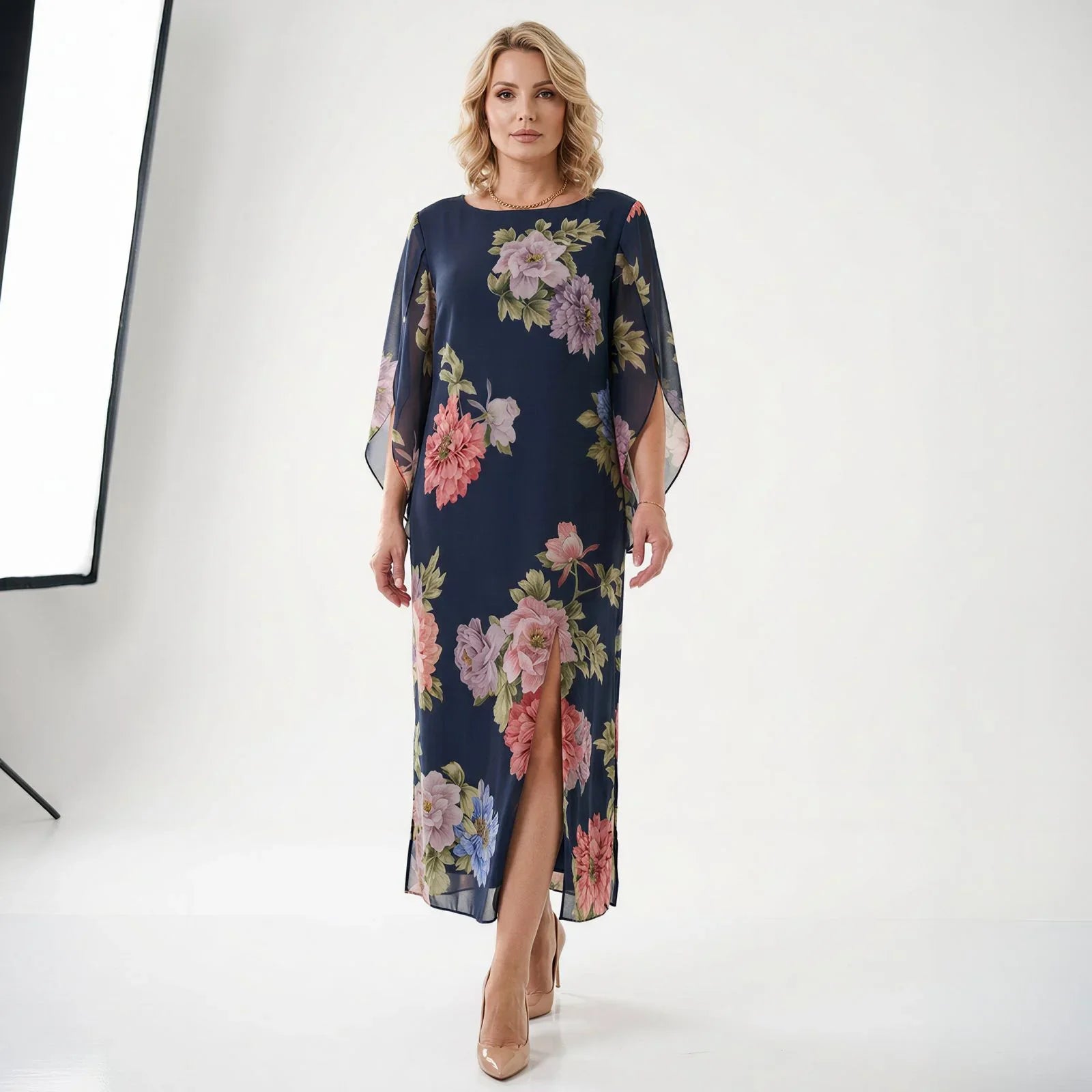 Isabel™ Maxi Dress in Premium Viscose with Floral Print