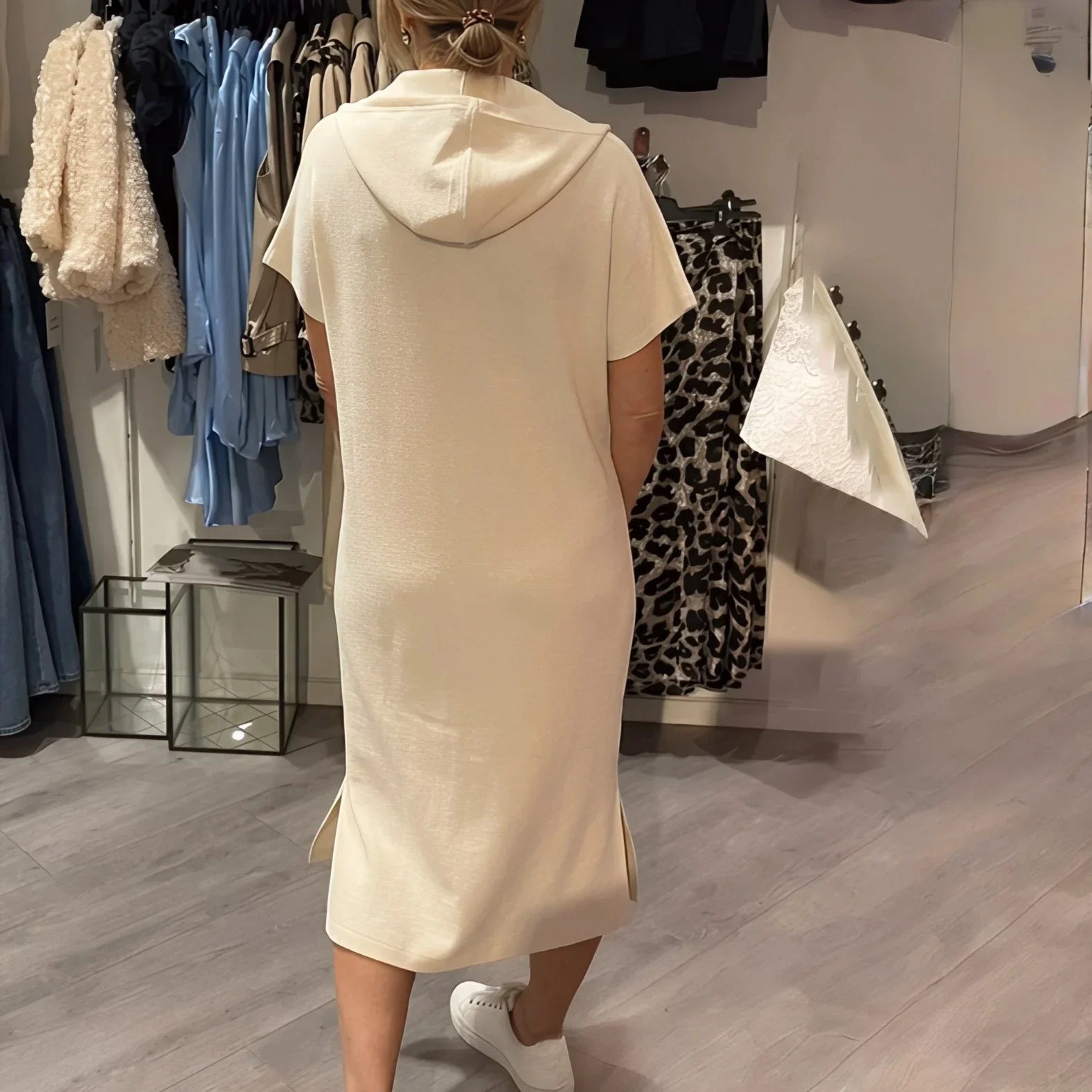 Nora™ Hooded Dress with a Functional Front Pocket