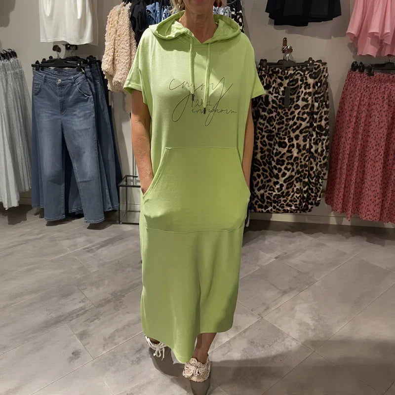 Nora™ Hooded Dress with a Functional Front Pocket