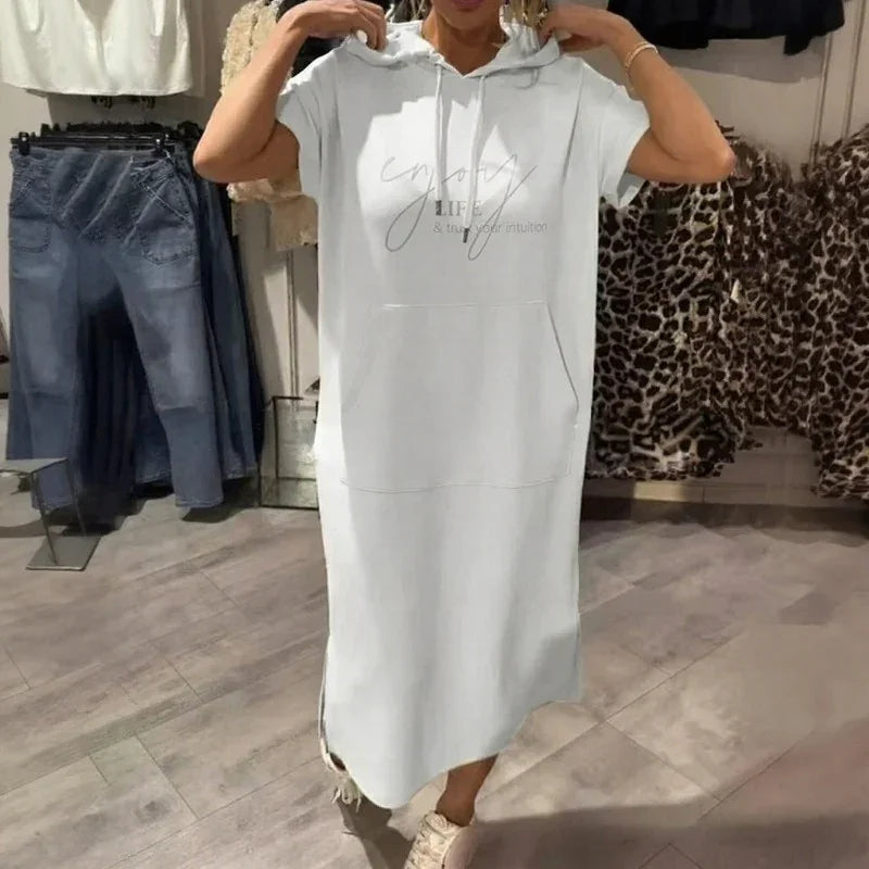 Nora™ Hooded Dress with a Functional Front Pocket