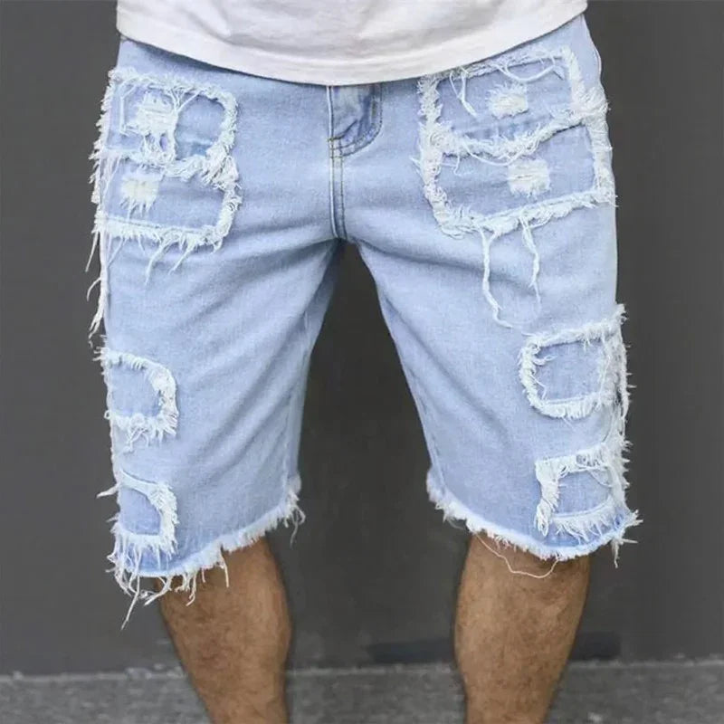 Denver™ Denim Shorts with Modern Rips and a Relaxed Style