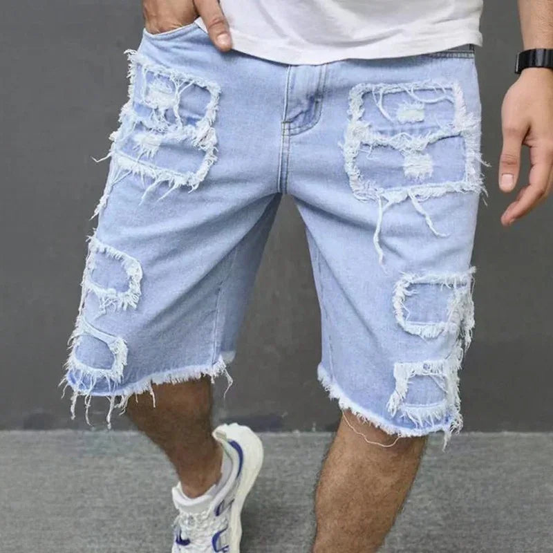 Denver™ Denim Shorts with Modern Rips and a Relaxed Style