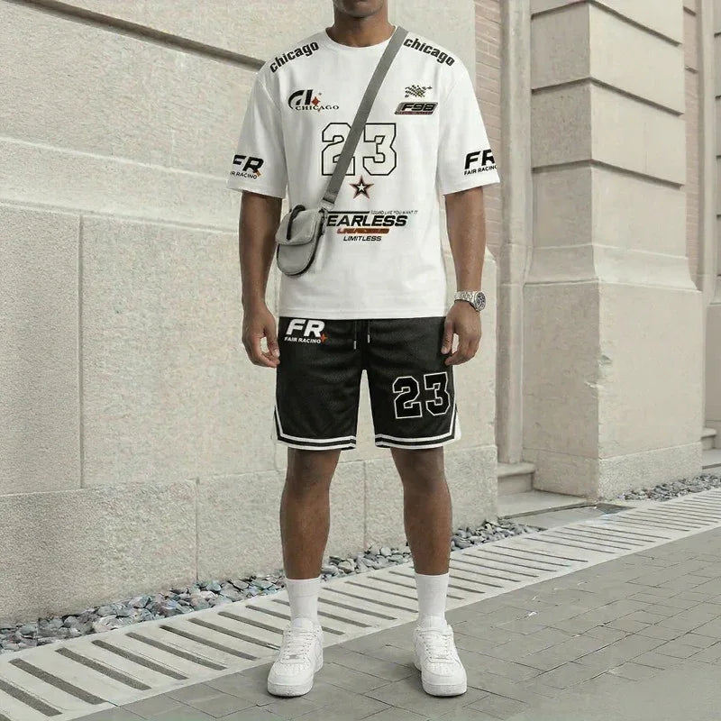 Magnus™ Set with a Jersey T-Shirt and Shorts, Sporty & Motorsport-Inspired