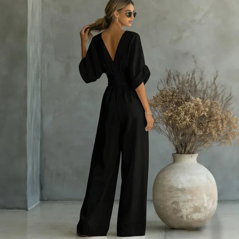 Granada™ Jumpsuit with Waist Tie and Modern Design