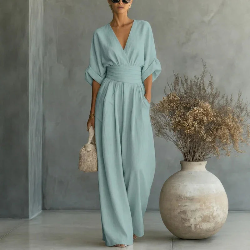 Granada™ Jumpsuit with Waist Tie and Modern Design