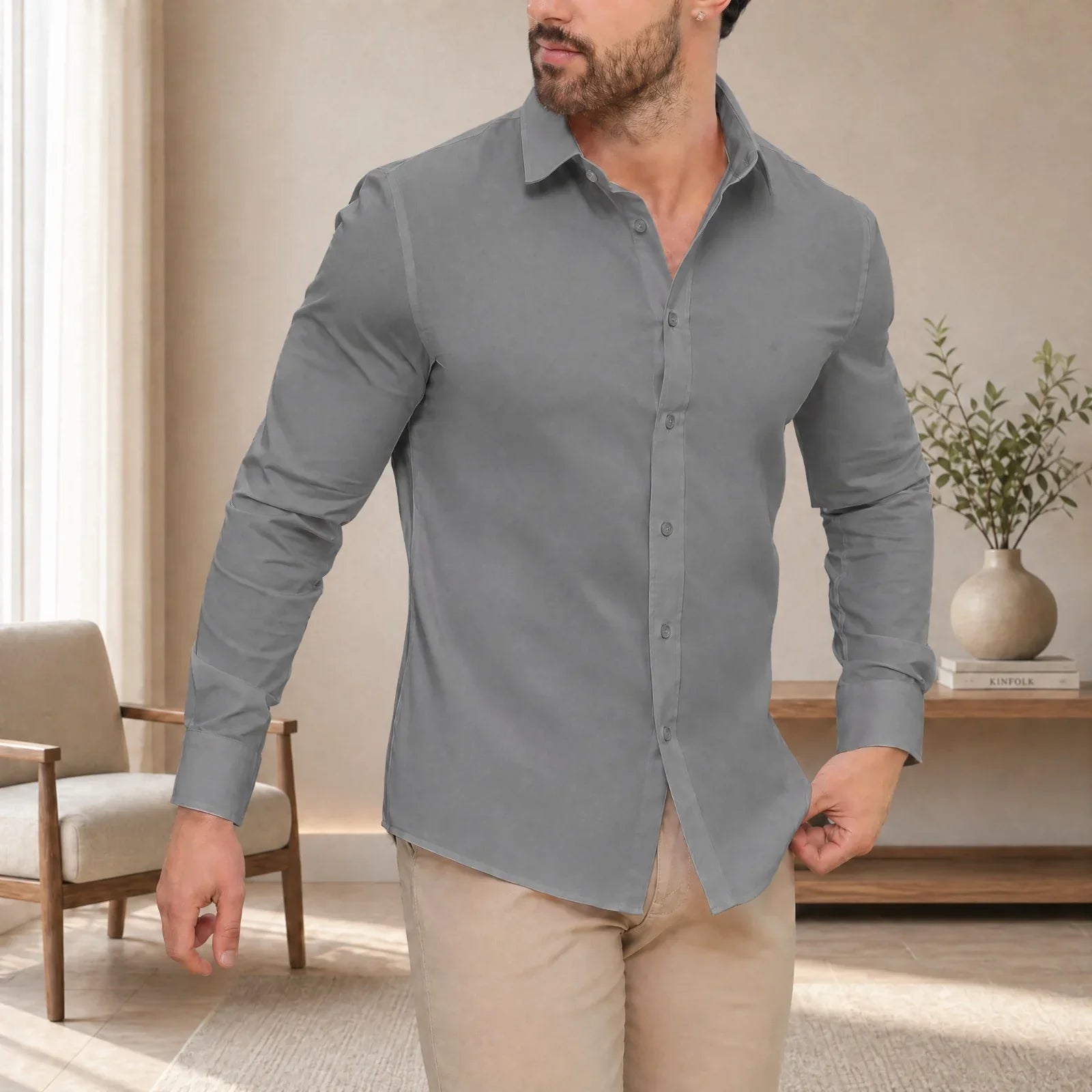 DiCaprio™ Shirt with Slim Fit and Smart Stretch