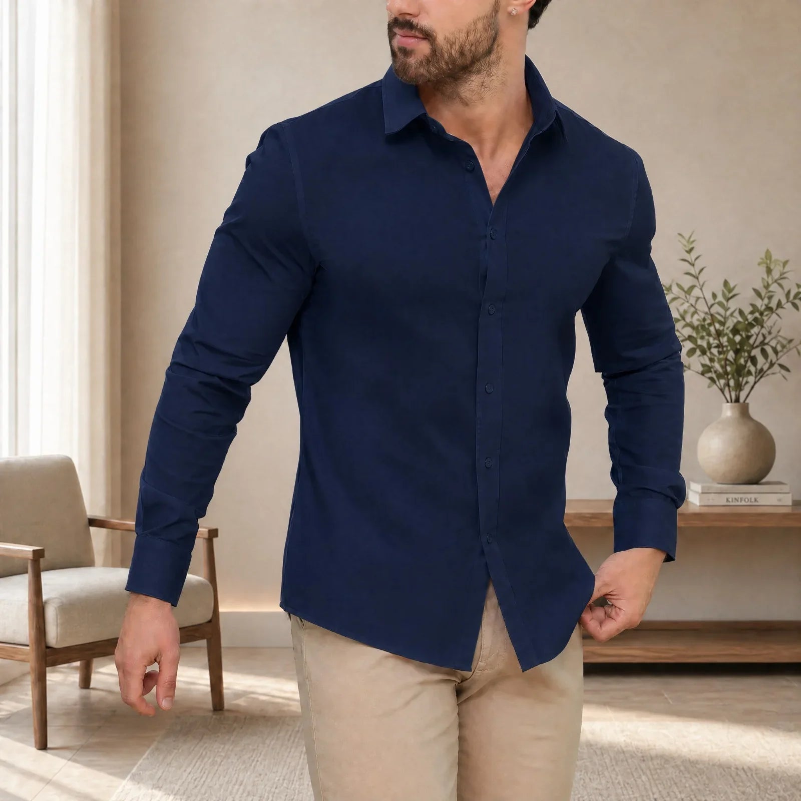 DiCaprio™ Shirt with Slim Fit and Smart Stretch