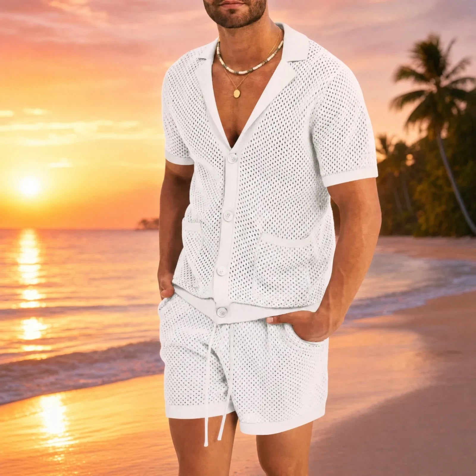 Cancún™ Set in Open-Knit Mesh and a Relaxed Design