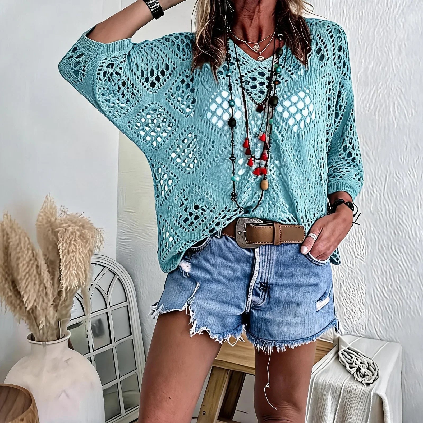 CityBreeze™ Open-Knit Top with Relaxed Fit