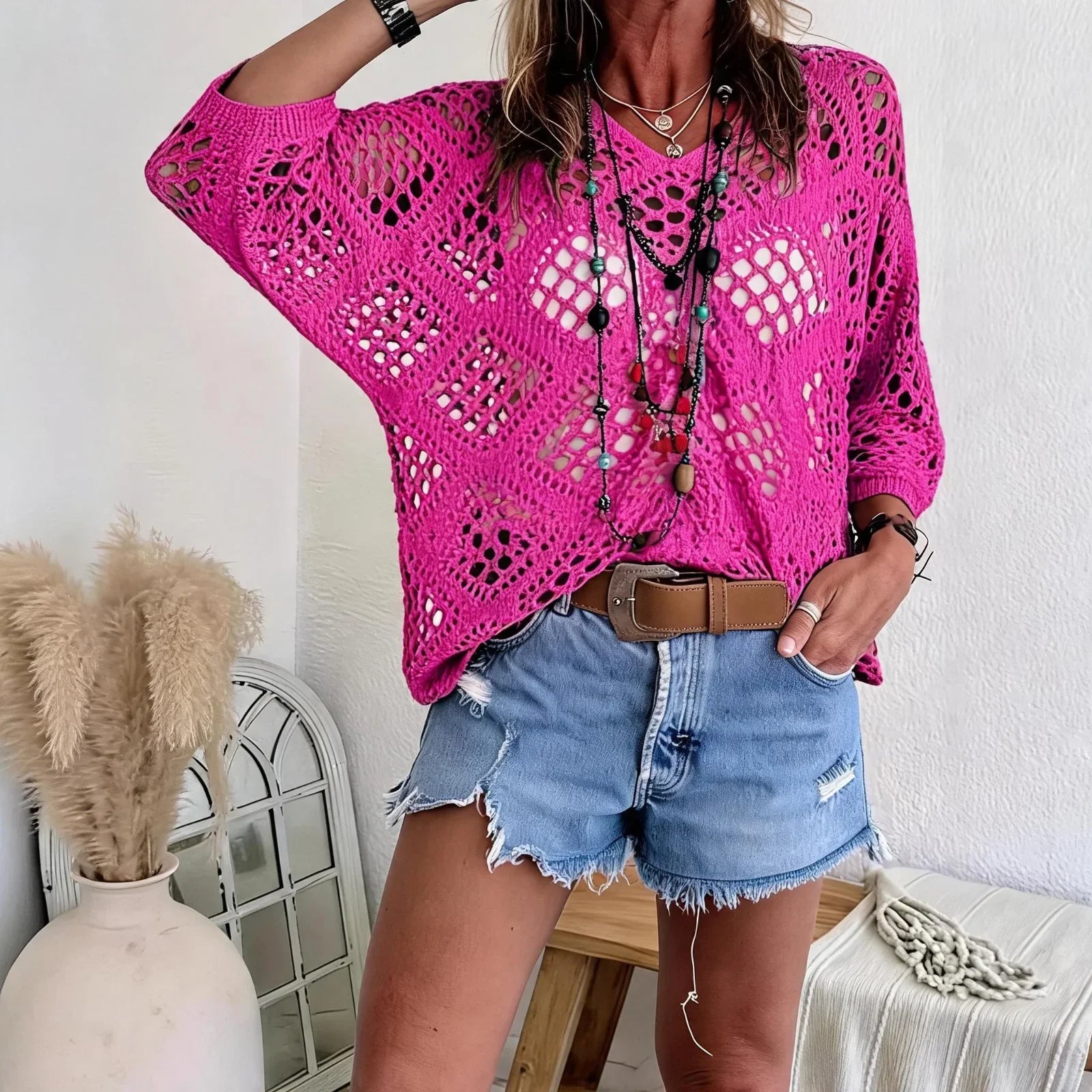 CityBreeze™ Open-Knit Top with Relaxed Fit