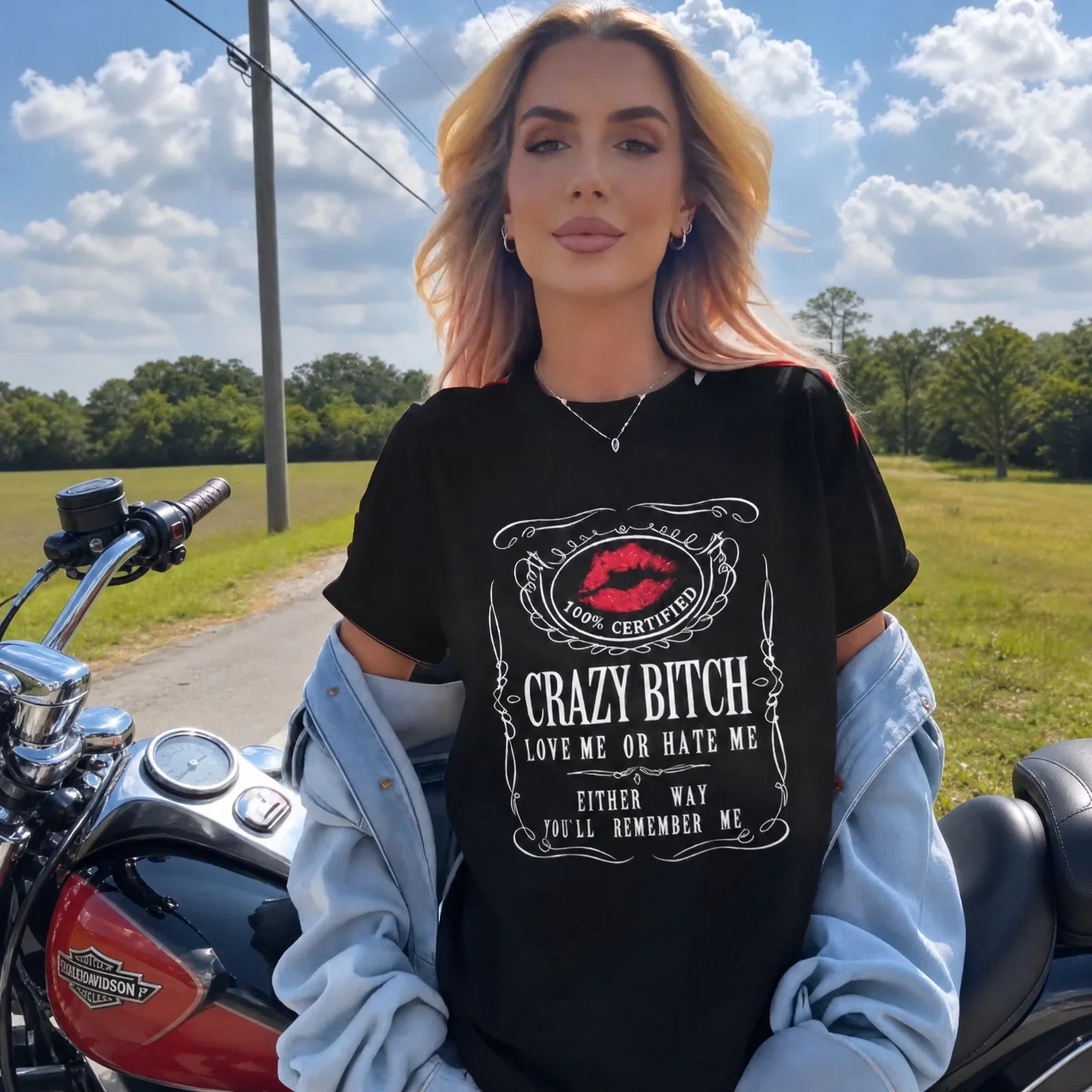 Skye™ Short Sleeve T-Shirt with Vintage-Style Front Graphic