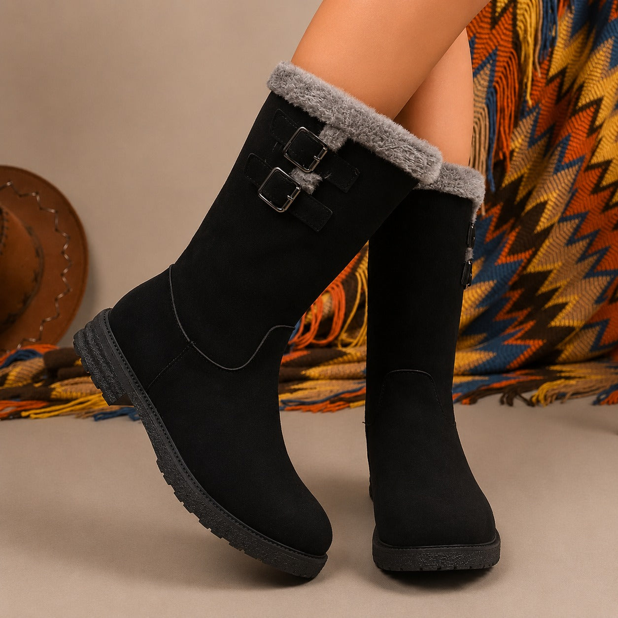 Genevieve™ Mid-Calf Boots with Padded Inner Lining