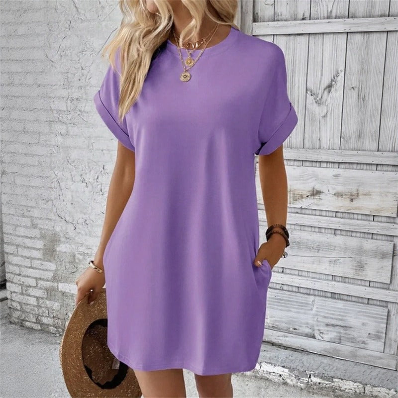 Valentine™ Dress With Flowing Fit and Rolled Sleeves