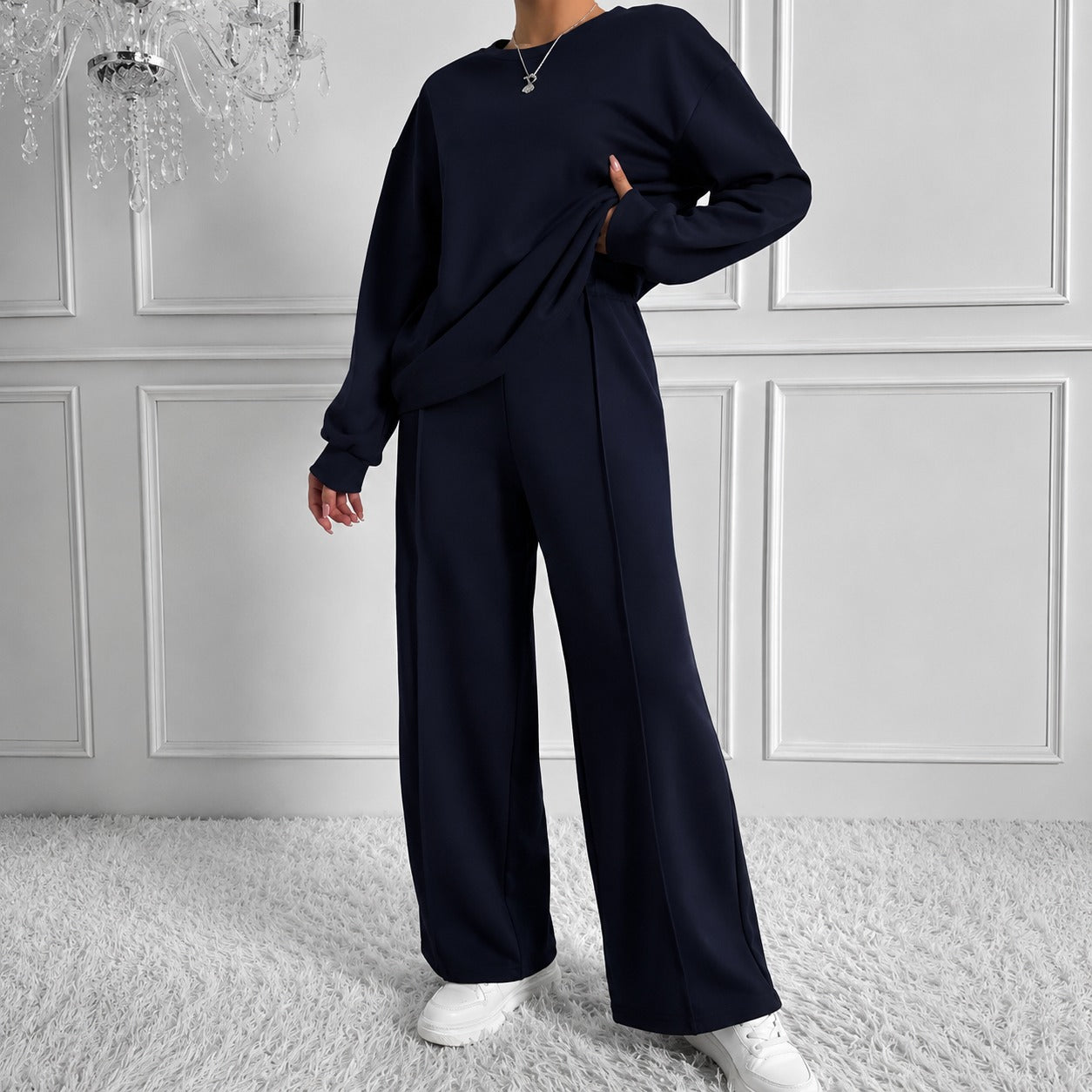 Estelle™ Premium Sweatshirt Set with Palazzo Pants
