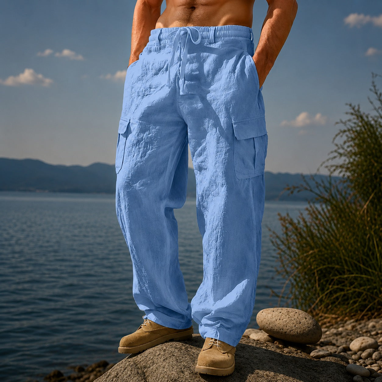 Nomad™ Cotton-Linen Cargo Pants