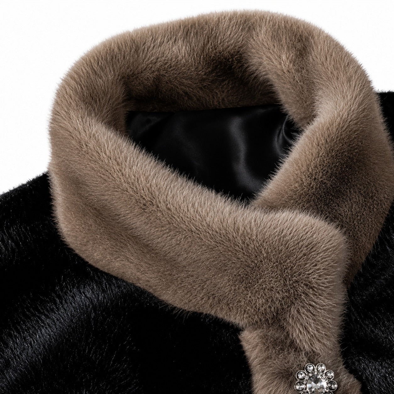 Saint Moritz™ Luxury Faux Velvet Coat for Elegant Winter Comfort