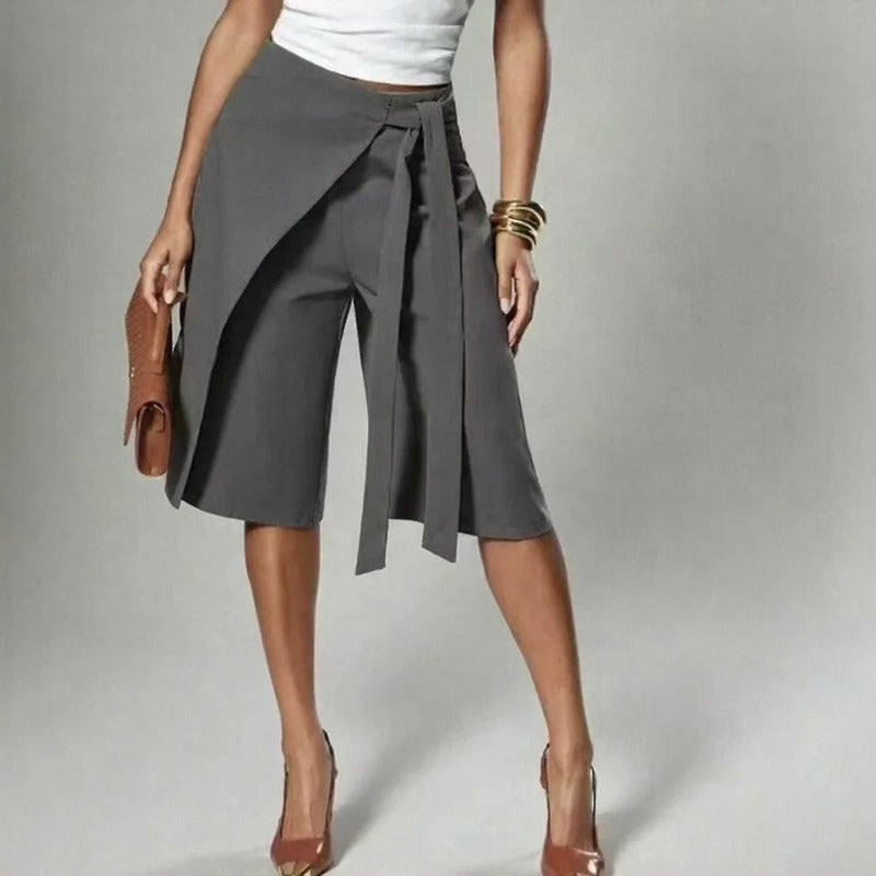 Savina™ Wrap Overlay Shorts With Side Tie