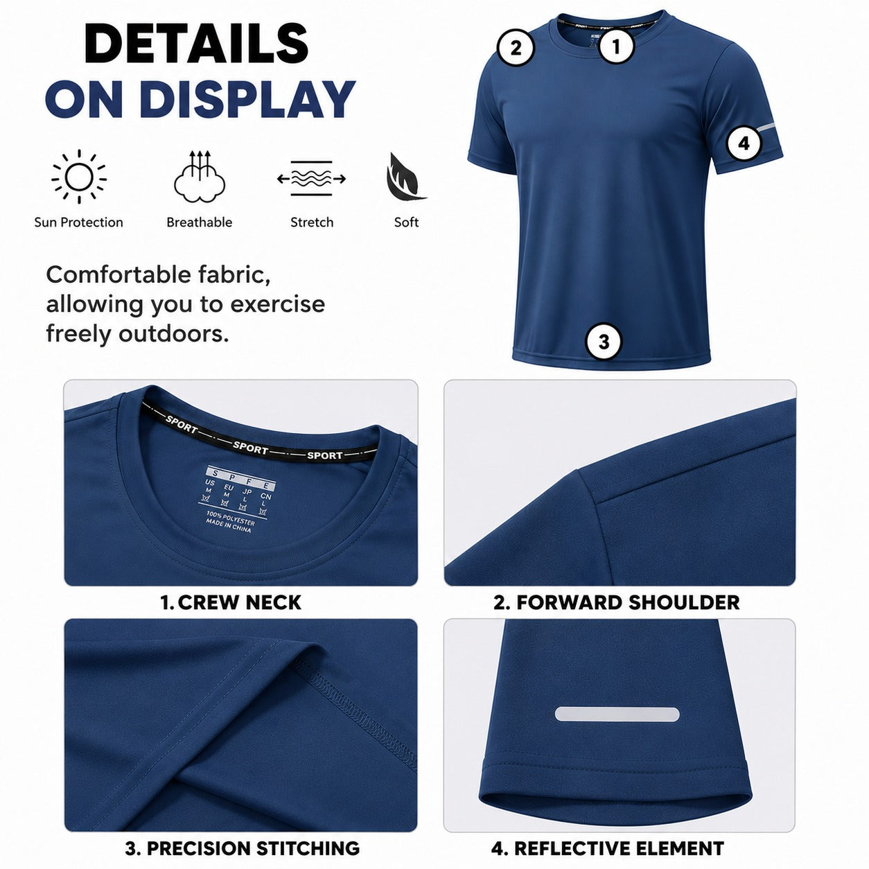 Branson™ T-Shirt with UPF 50+ Sun Protection and DryFit Technology