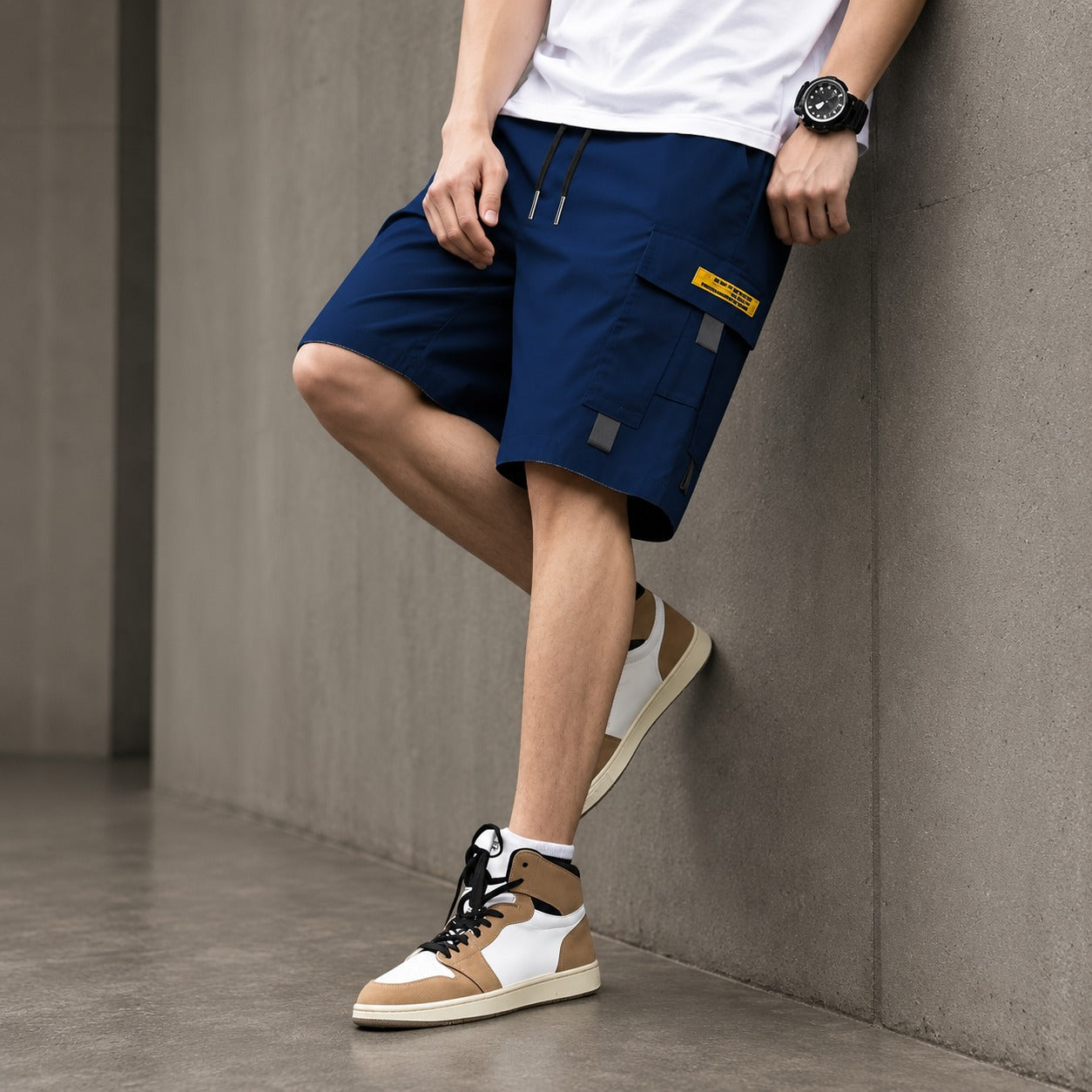 Cargo Shorts Brenor™ with Flap Pockets, Drawstring Waist and Relaxed Fit