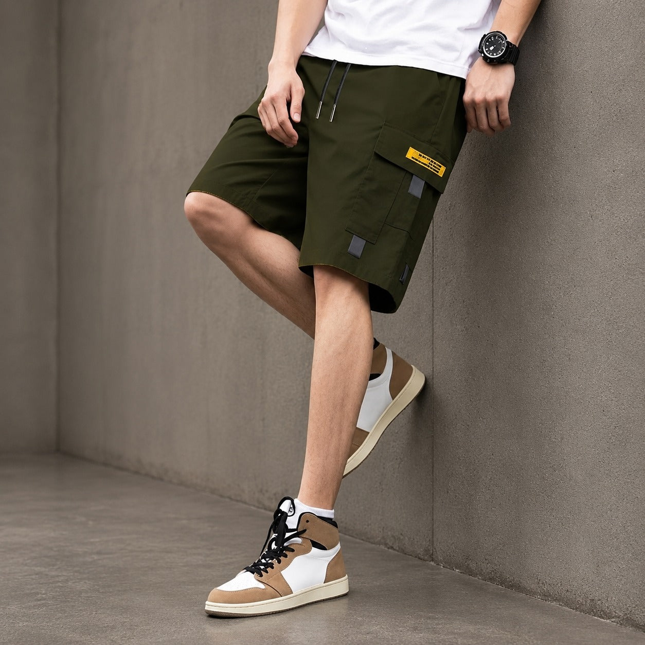 Cargo Shorts Brenor™ with Flap Pockets, Drawstring Waist and Relaxed Fit
