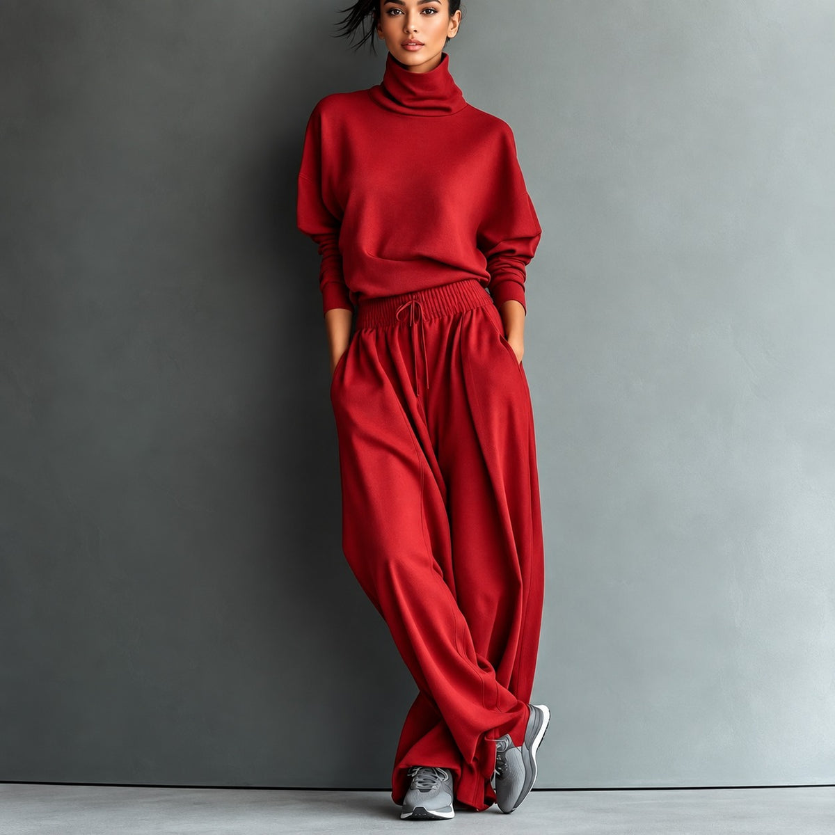 Set April™ with Turtleneck Top and Wide-Leg Pants