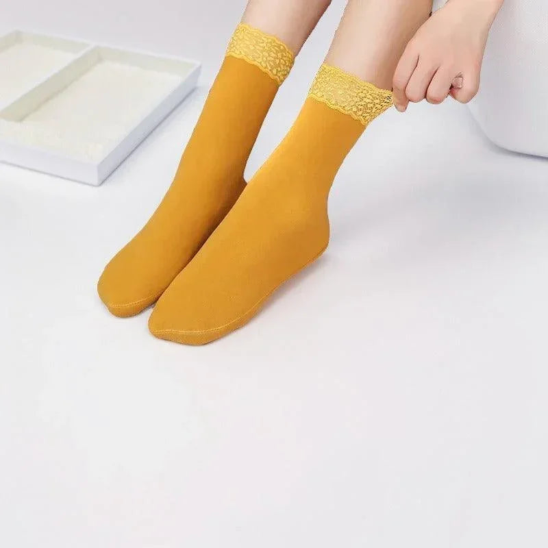 Set of 10 Pairs of Copenhaguen™ Socks / Soft Touch and Glamorous Lace Trim!