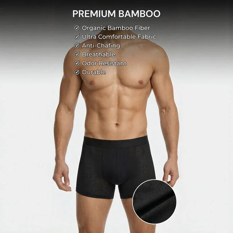 3-Pack- PREMIUM BAMBOO FIBRE BOXER SHORTS