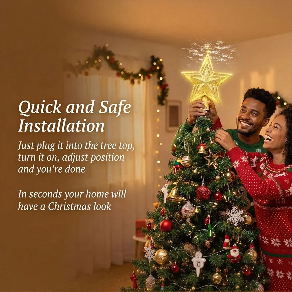 Christmas Projector for the Top of the Christmas Tree / Bring the Christmas Spirit Into Your Home!