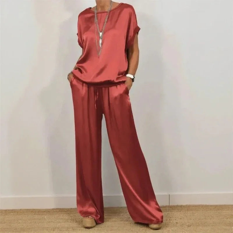 Aurelle™ Luxe Satin-Feel Flowing Set
