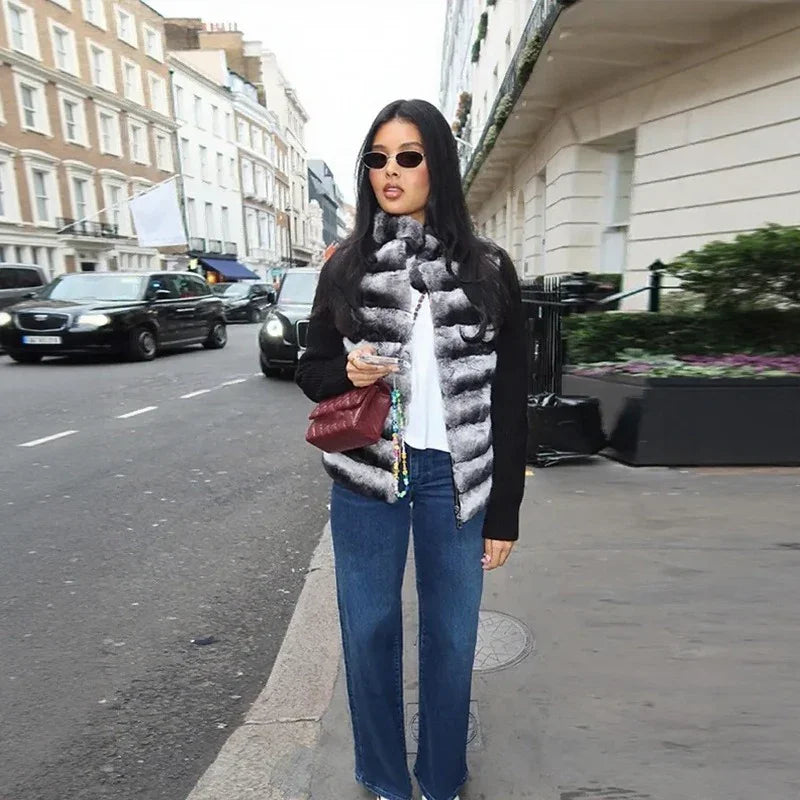 Sablê™ Jacket with Velvet Details and Knitted Sleeves