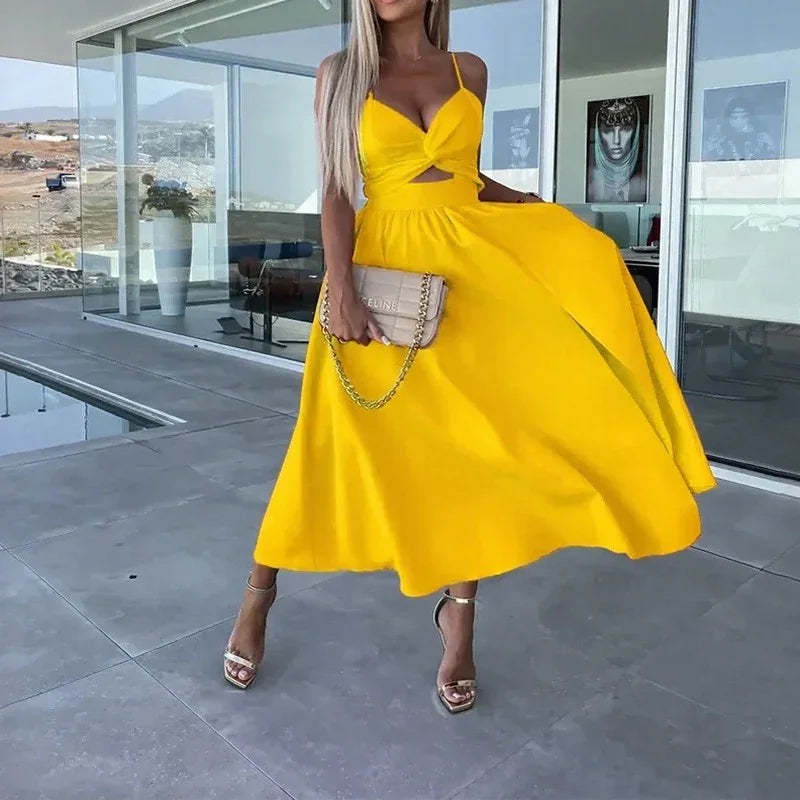 Fiora™ Dress with Delicate Cutout and Elegant Slit