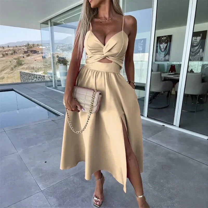 Fiora™ Dress with Delicate Cutout and Elegant Slit