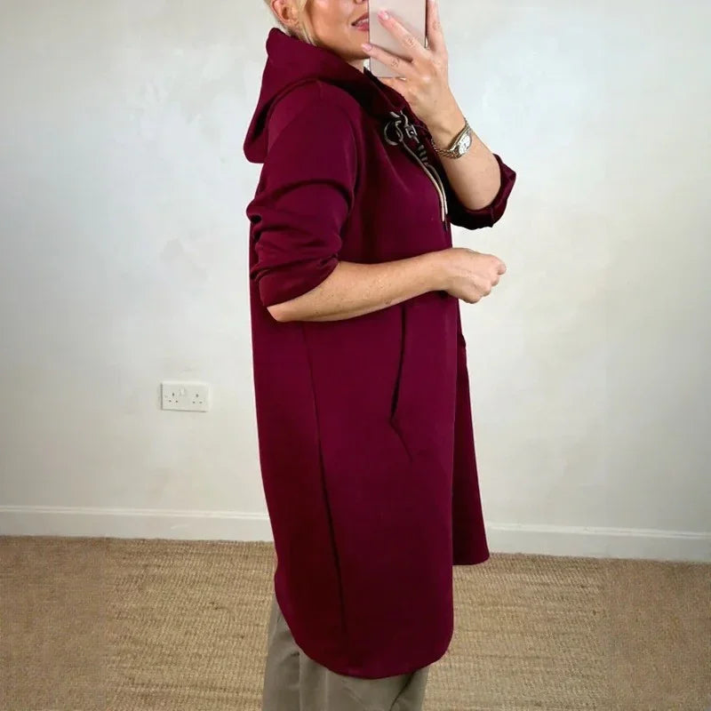 Dalen™ Dress-Style Hoodie with Urban Design