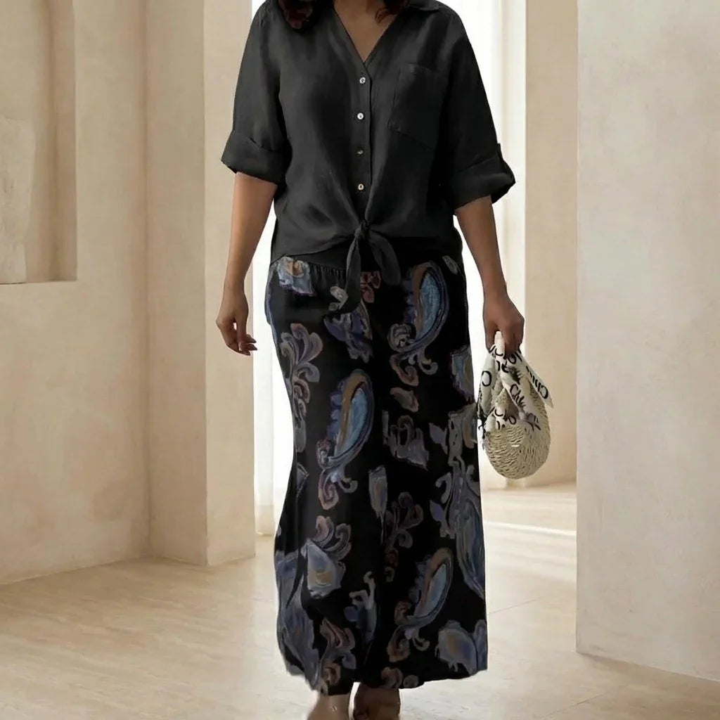 Norielle™ Set in Cotton Linen with Refined Design