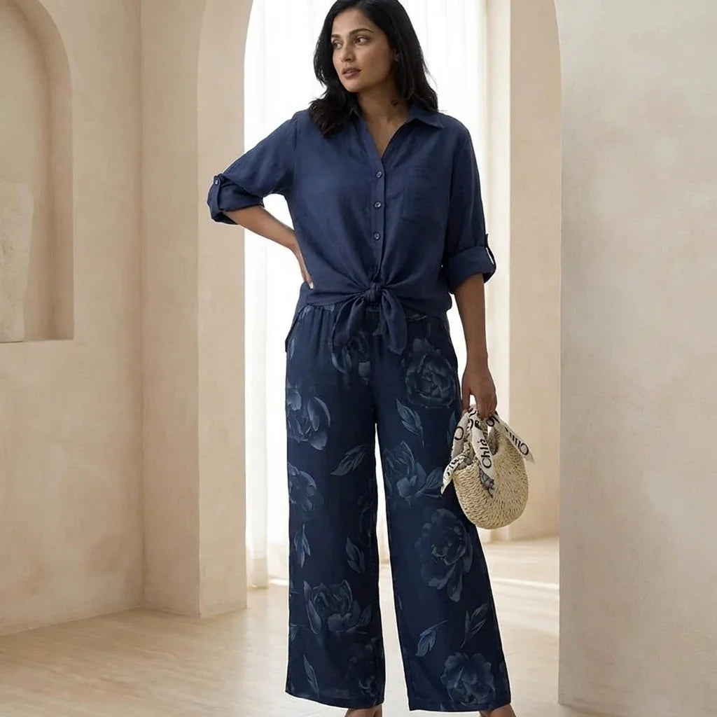 Norielle™ Set in Cotton Linen with Refined Design
