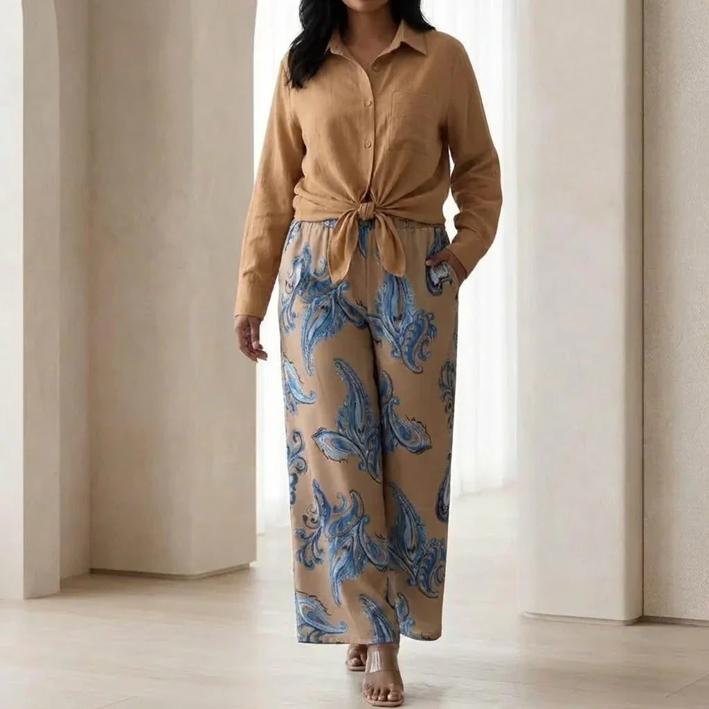 Norielle™ Set in Cotton Linen with Refined Design