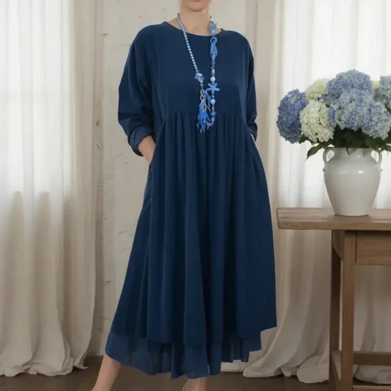 Delmara™ Dress with Relaxed Fit and Minimalist Style
