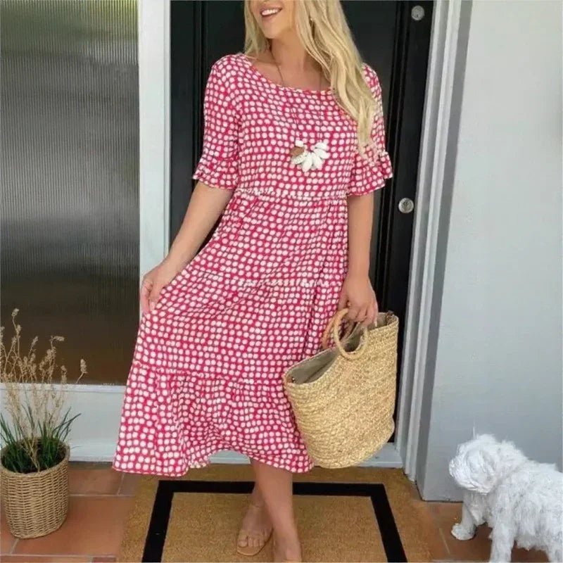 Eloria™ Dress with Relaxed Fit and Timeless Charm