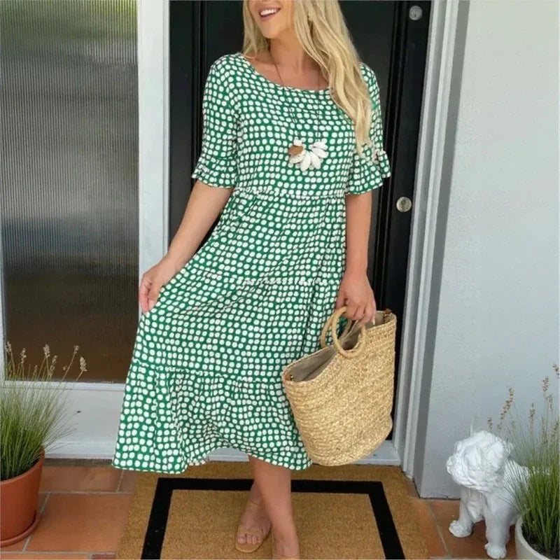 Eloria™ Dress with Relaxed Fit and Timeless Charm