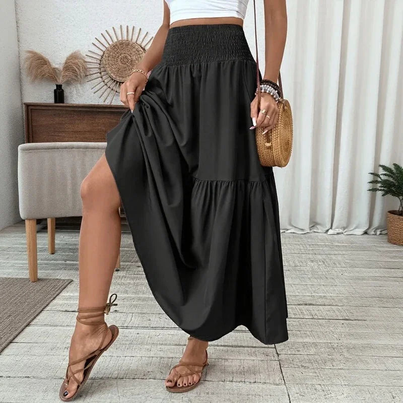 Mireya™ Skirt with Layered Structure and Loose Fit