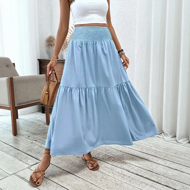 Mireya™ Skirt with Layered Structure and Loose Fit