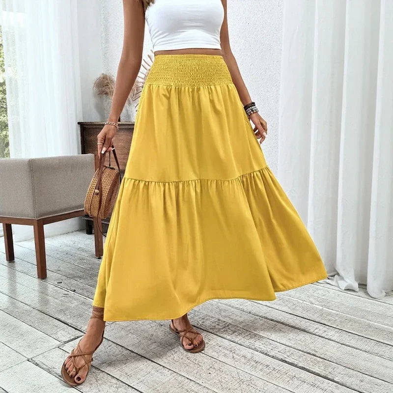 Mireya™ Skirt with Layered Structure and Loose Fit